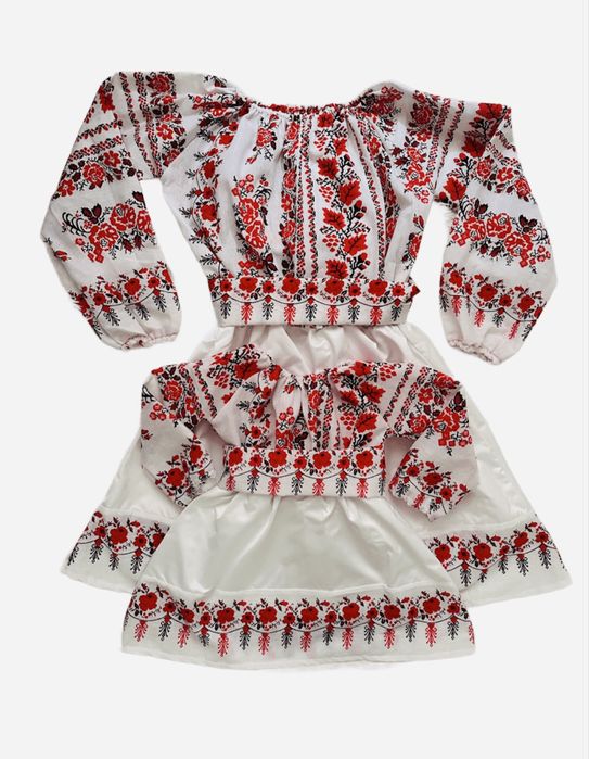 Еднакви Рокли за майка и дъщеря с нородни мотиви / нородна носия