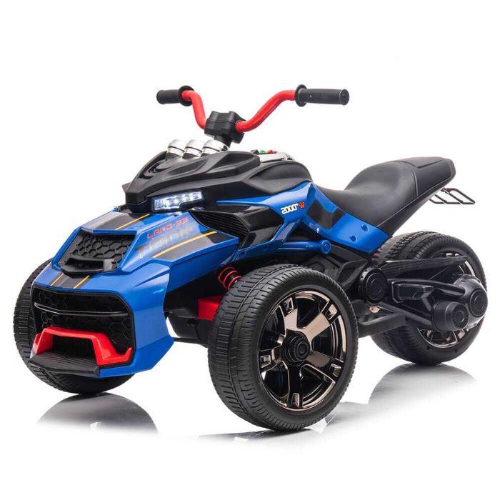 Motocicelta / Trike electric pentru copii XB-3118, albastra , Roti EVA, Nr auto personalizat GRATUIT!