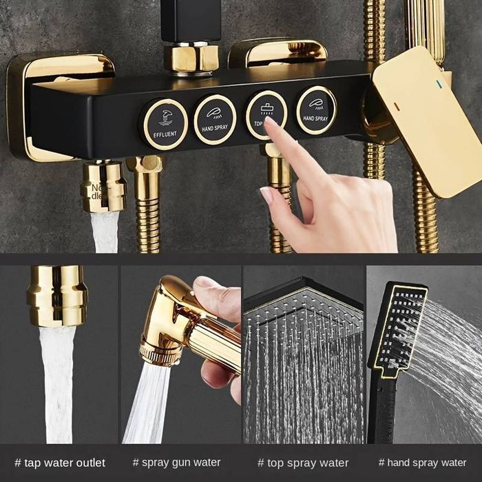 Coloana dus  negru - auriu Outlet