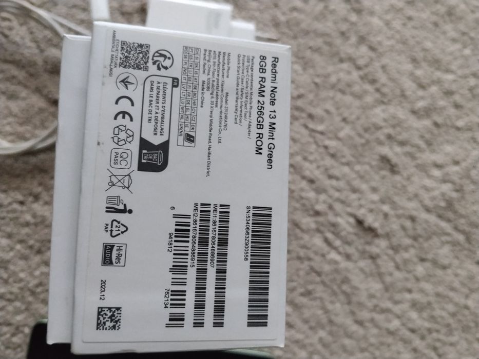 Redmi Note 13 Mint Green. 8Gb și 256 rom. Impecabil  !!