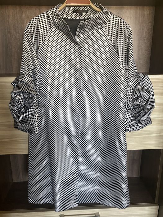 Тренч чернобелый, демисезонный