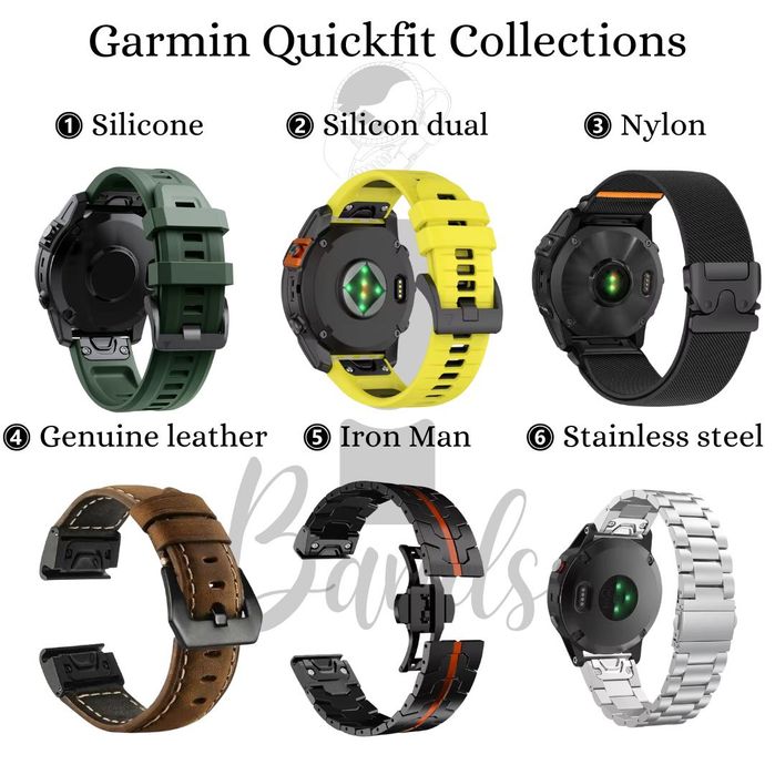 Верижка от медицинска стомана за Garmin Quickfit 22 | 26 mm.