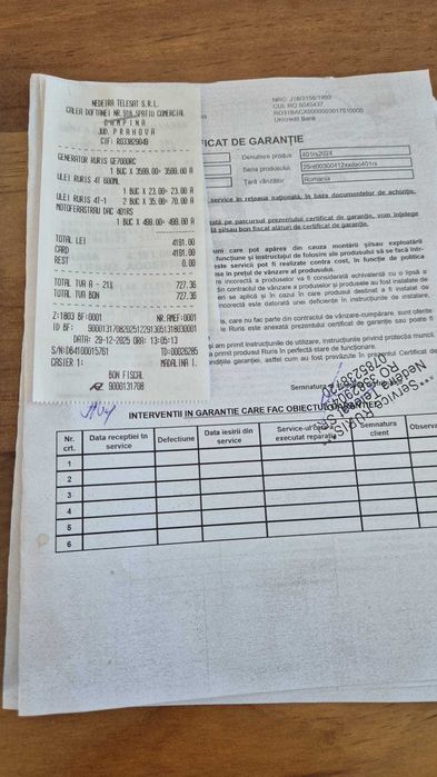 Vand generator electric nou cu garantie