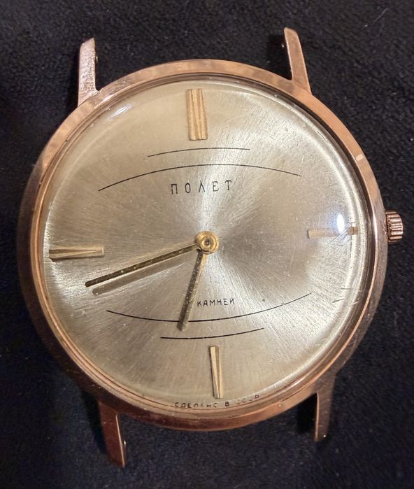 Золотые часы ПОЛЕТ 583 ссср 2200 ультра тонкие