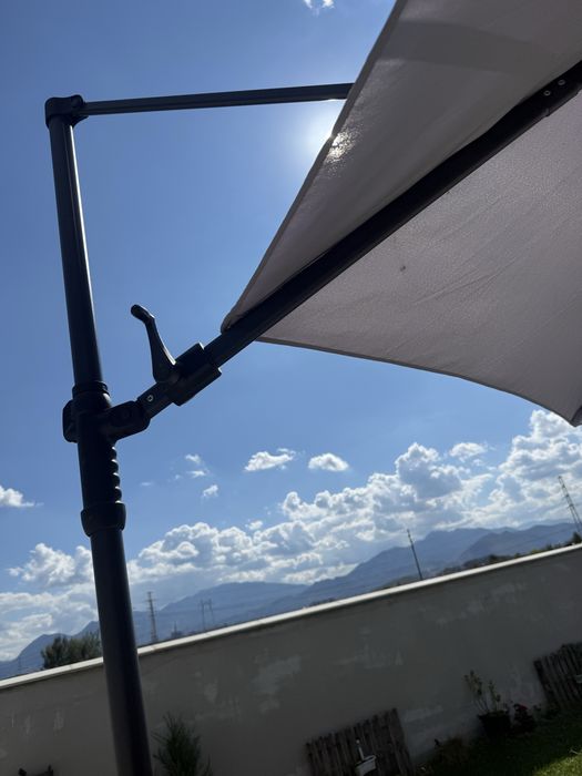 Umbrelă grădină suspendată gri 2,80