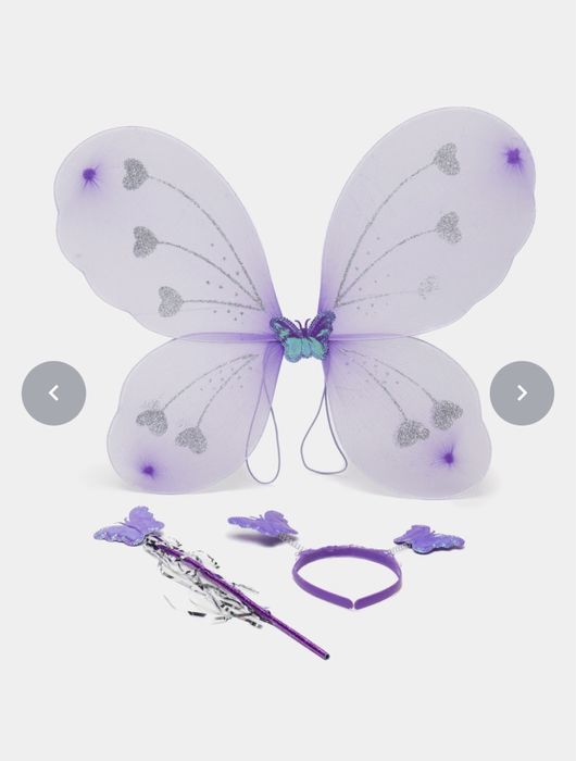 Крылья Феи, Бабочки карнавальный набор для девочки