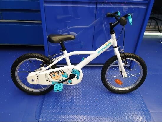 Bicicletă Inuit 100 16" alb copii 105 - 120 - (SecondHand) Decathlon