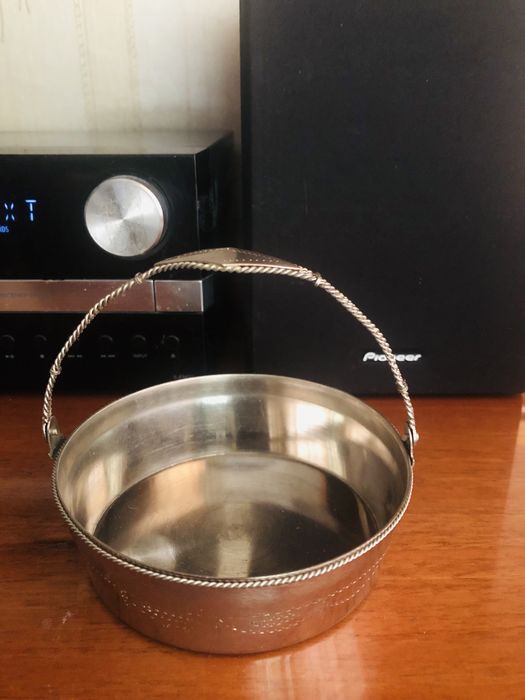 Конфетница мельхиоровая. Винтаж (СССР)