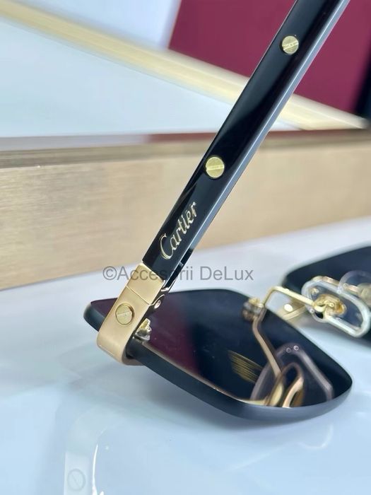 Ochelari de Soare Cartier CT0513O Noi Full Box Santos De Cartier  Gold
