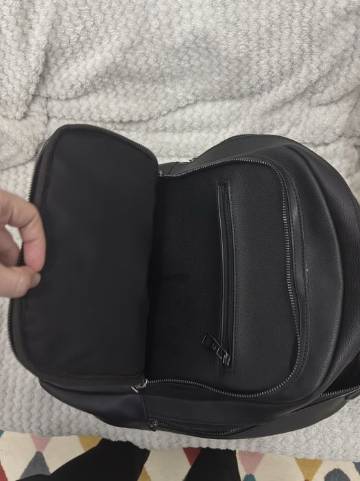 Ghiozdan piele Pierre Cardin Negru 14”