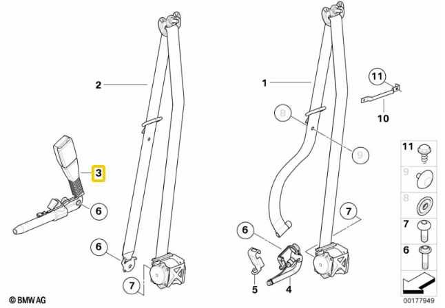 BMW X5 E70 X6 E71 Centură de siguranță față stanga/dreapta