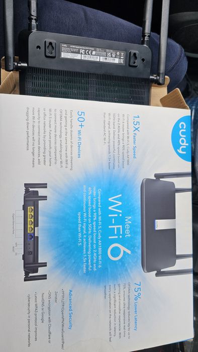 Маршрутизатор беспроводной CUDY X6 ‹AX1800 Gigabit Wi-Fi 6 Mesh Router