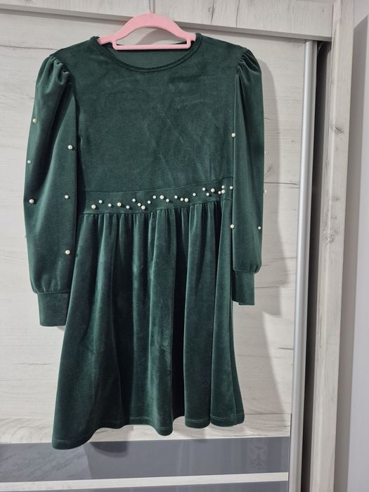 Rochie catifea verde