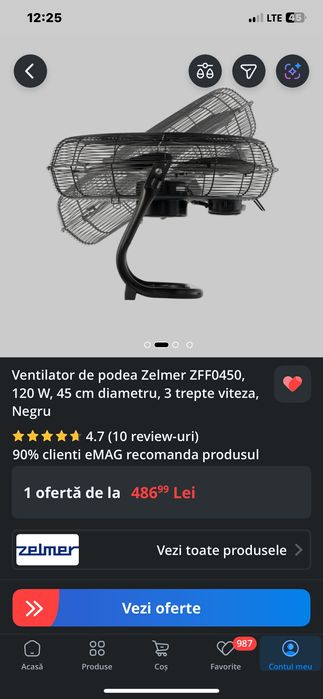 Ventilator de podea ZELMER