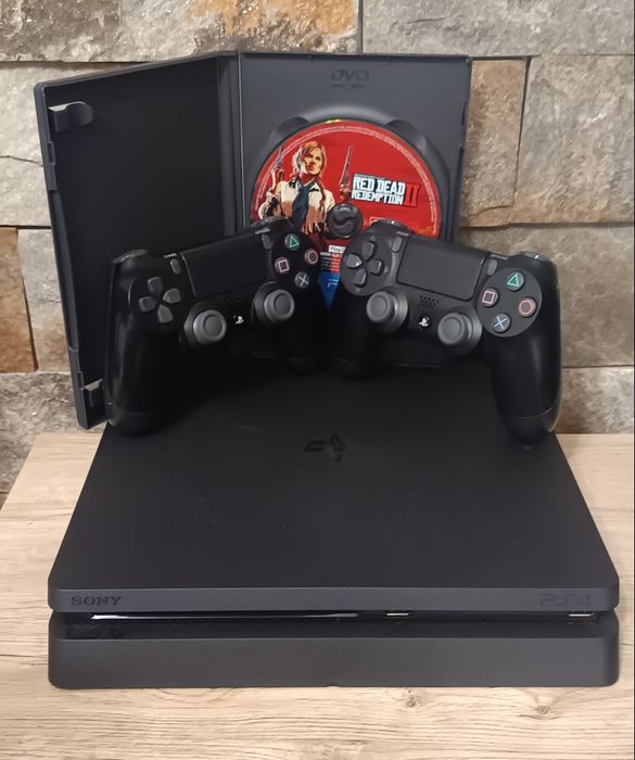 PS4/Playstation 4 Slim 1TB HDD cu +20 jocuri + 2 Controllere Wirelless