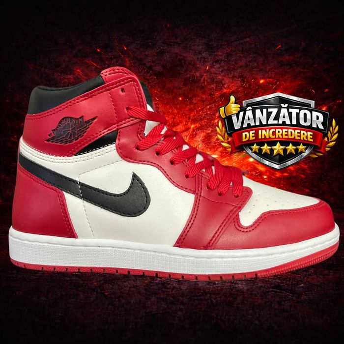 Adidasi NIKE AIR JORDAN 1 Chicago Red Produs NOU