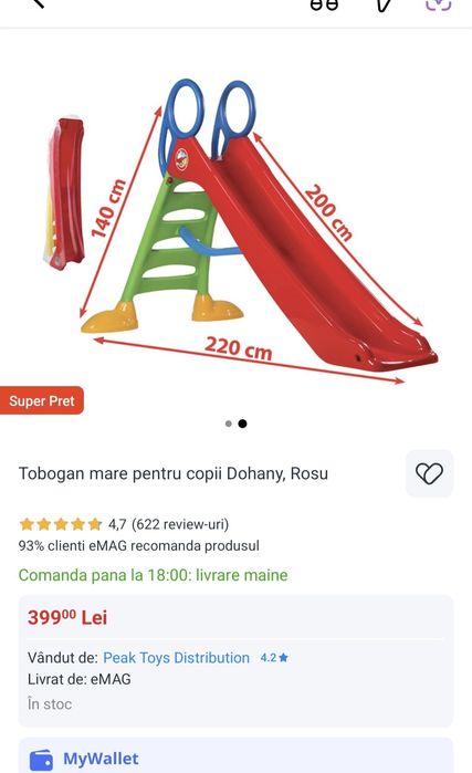 Tobogan copii stare buna