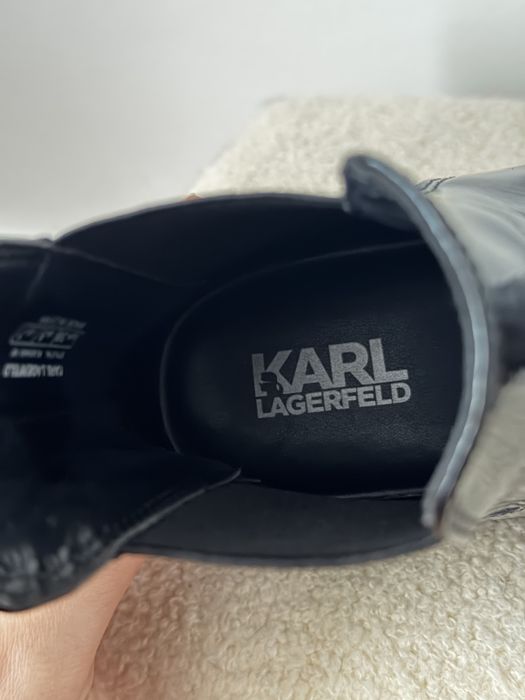 Ghete Damă Karl Lagerfeld marimea 38 piele negre lucioase