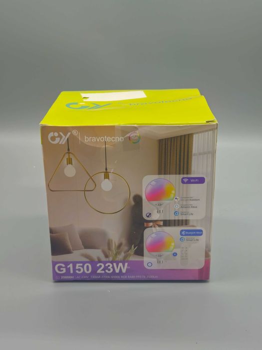 Интелигентна LED крушка G150 –23W, RGB,бяла, Smart Life,Alexa и Google