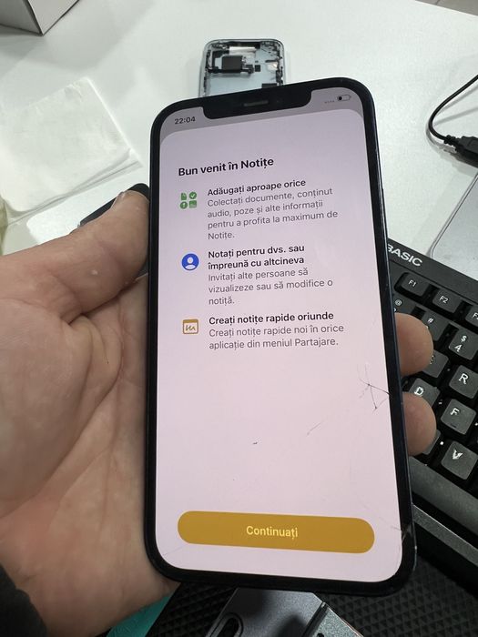 Display iPhone 12 / 12 Pro Original - Fisurat LCD Sticla Ecran