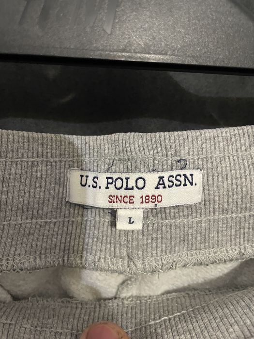 Pantaloni trening U.S. Polo Assn. gri melanj mărimea L