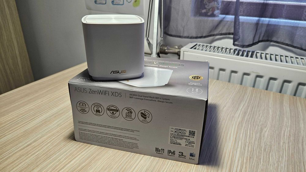 ASUS ZenWiFi XD5 (W-1-PK) Dual-band (2,4 GHz / 5 GHz) Wi-Fi 6 (802.11ax) Alb aproape noua