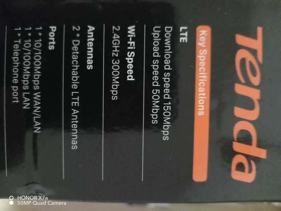 Router Tenda 4G LTE/Volte/WIFI merge atasat si telefon fix sau portabil