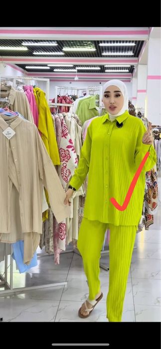 Двойка рубашка иштони шими билан туркия махсулоти