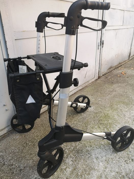 Carucior cadru mobil Rollator premium usor aluminiu pliabil ortopedic handicap dizabilitati
