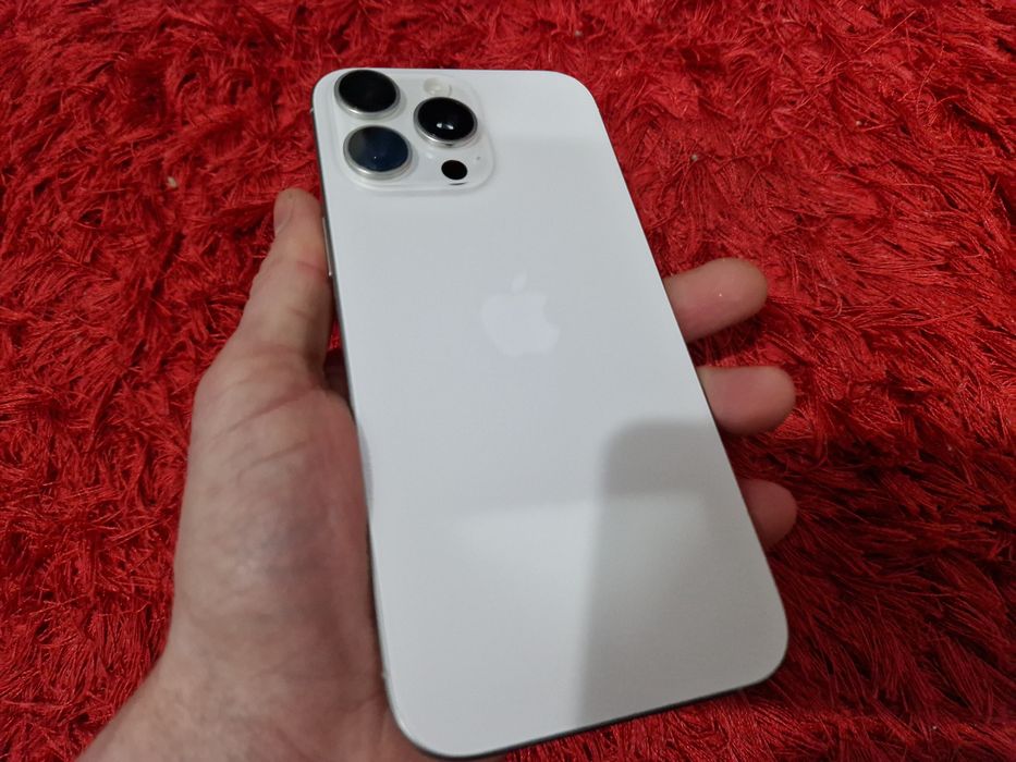 -Iphone 16Pro Max, ca Nou, 256Gb, 8Ram, Silver Titanium, ireprosabil,