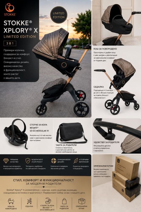 Бебешка количка Stokke Xplory X Limited Edition 3in1