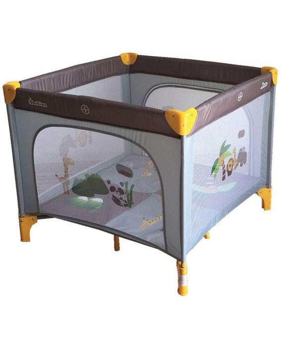 Бебешка кошара за игра Bebino - Zoo, сива