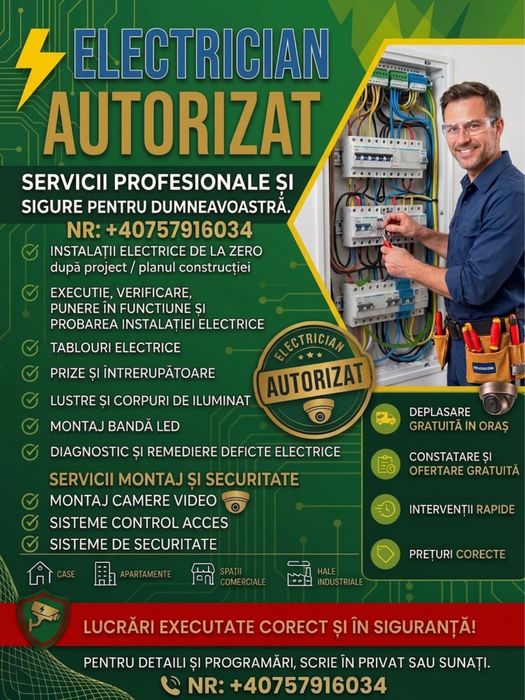 Electrician Autorizat execut lucrari