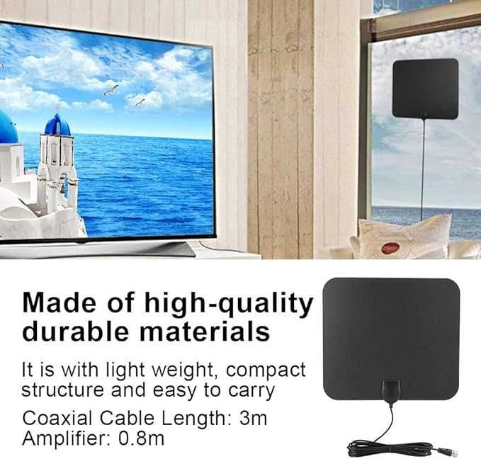Вътрешна цифрова телевизионна антена HDTV, USB 5V/50mA 25dBi,4K HD