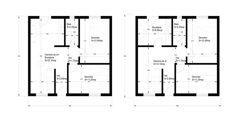 Vand case pe structura metalica 10m/8m