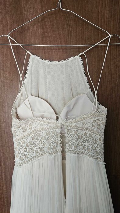 Rochie de mireasă Sophie - Divine Atelier, stil boho, mărimea S, mătase și dantelă