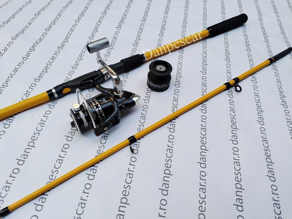 SET 4 Lansete PROFL DUAL FORCE tip Feeder 3m +4 Mulinete SAIMINO X4000