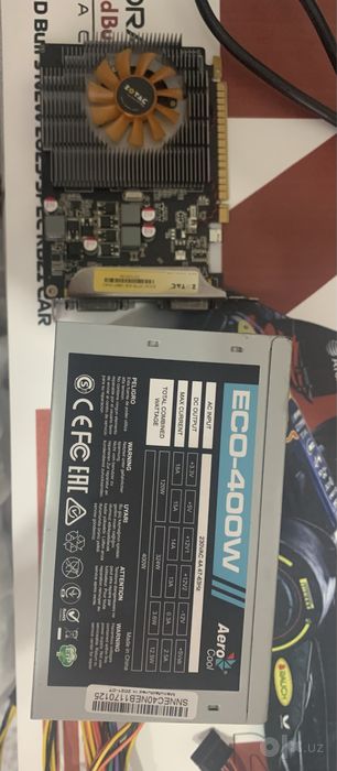 Видеокарта Zotac GT 730 2GB и Блок питания AeroCool Eco 400W (Б/У)