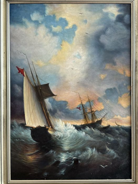 Corabie pe mare in furtuna, de Ivan Aivazovski