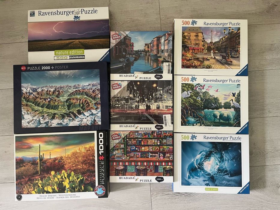 Пъзели 500, 1000 и 2000 части