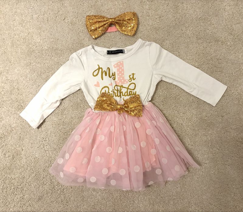 Set aniversare 1 an rochita & fundita