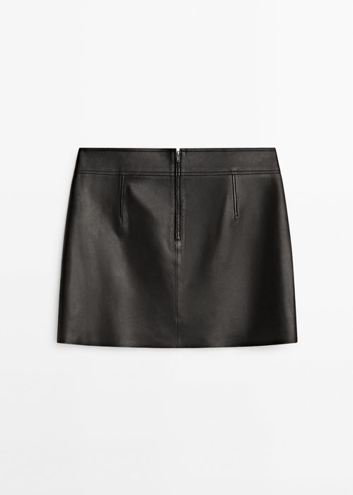 Fusta Massimo Dutti, din piele