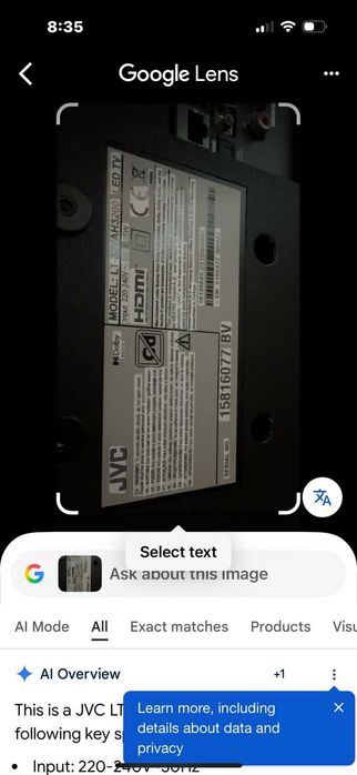 телевизор JVC LT32VAK3200 за части