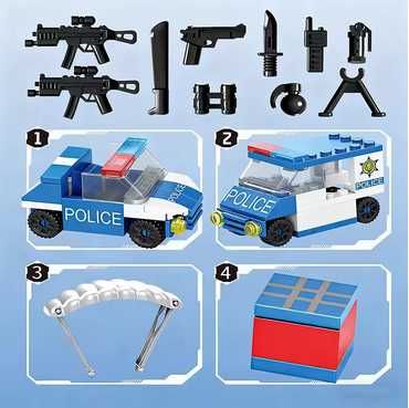 Set tip Lego Metropolitan Police cu 760 piese si 10 figurine