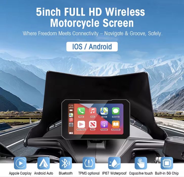Navigatie pentu motociclete cu Android si CarPlay