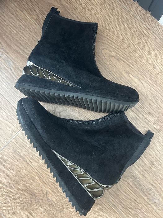 Дамски боти Онли естествен велур