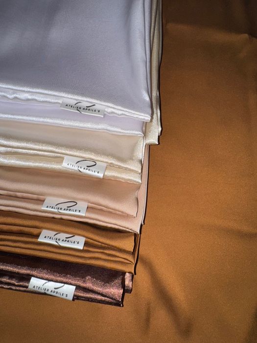 Копринен сатен кълъфка за възглавница и скрънч за коса