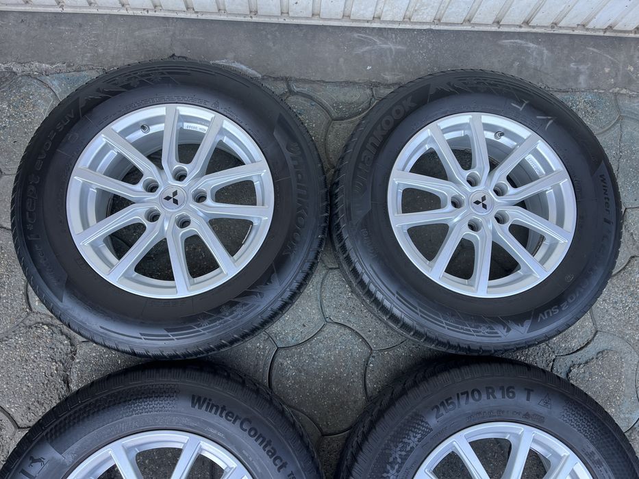 Jante 5x114.3mm, anvelope iarna 215/70 R16, Mitsubishi ASX, Outlander