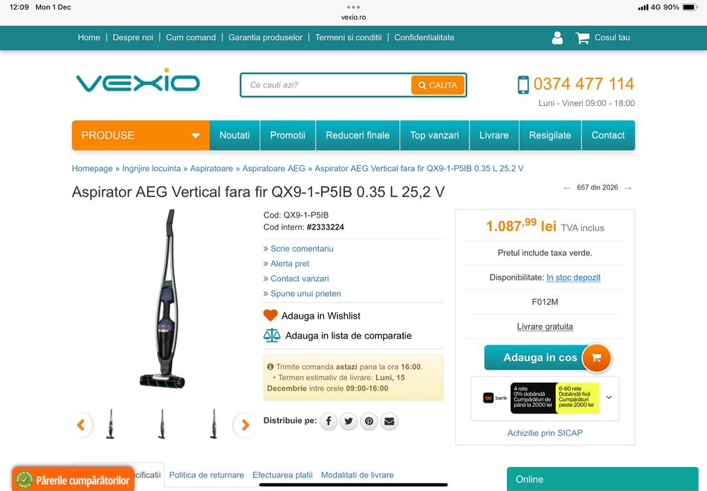 Aspirator vertical ELECTROLUX Pure Q9