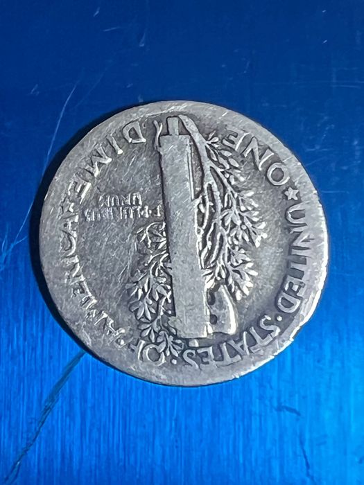 Mercury dime 1916г серебро